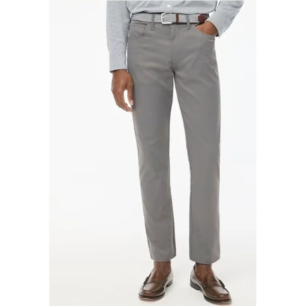 J. Crew Straight Fit Mens Pants 28x30 Gray Casual Chinos Trousers‎ NWT $98